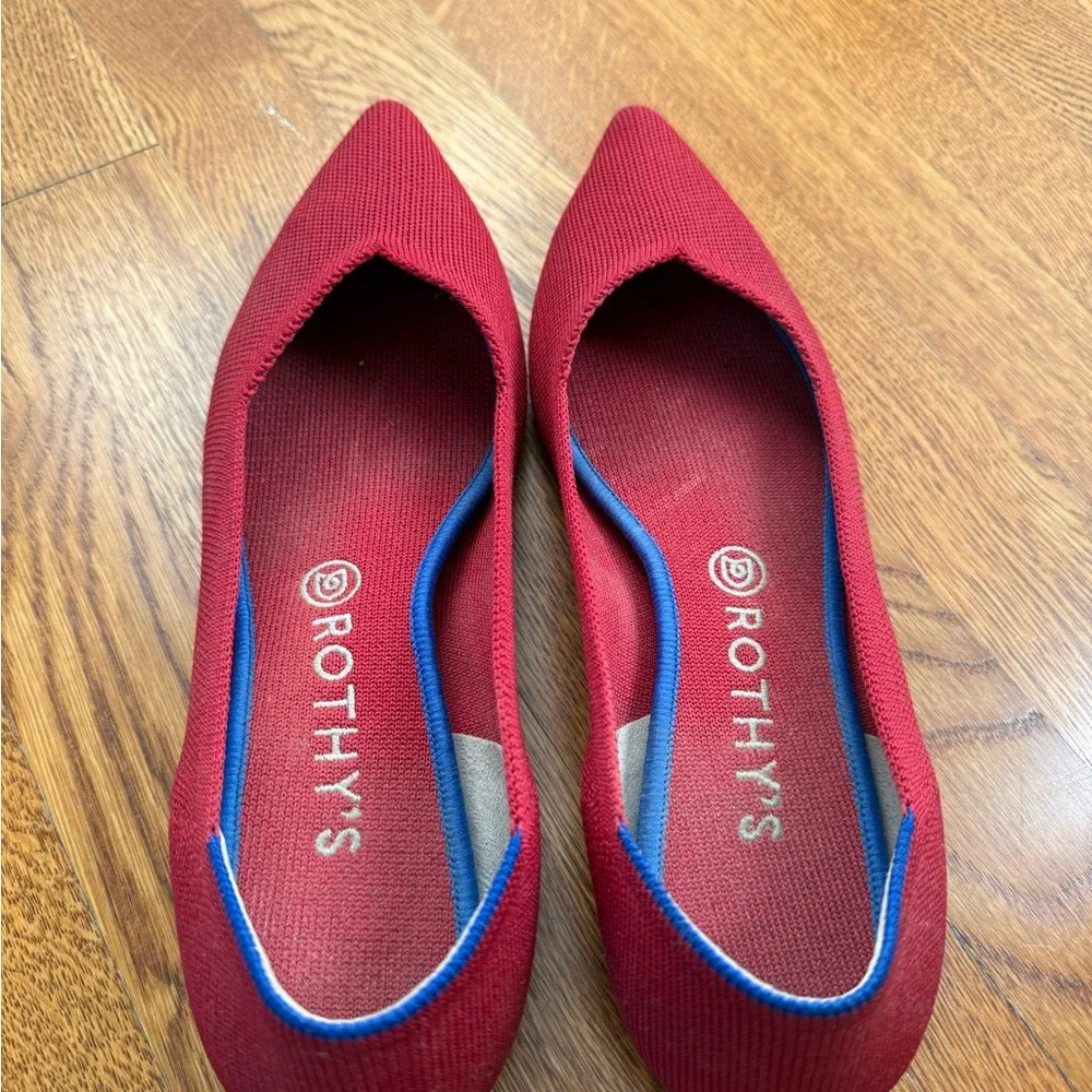 Rothy's Scarlet Red Loafers - Picture 2 of 4